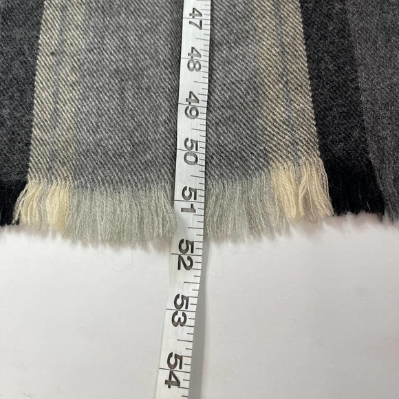 Vintage Lazarus shadow plaid frayed scarf - Picture 4 of 8
